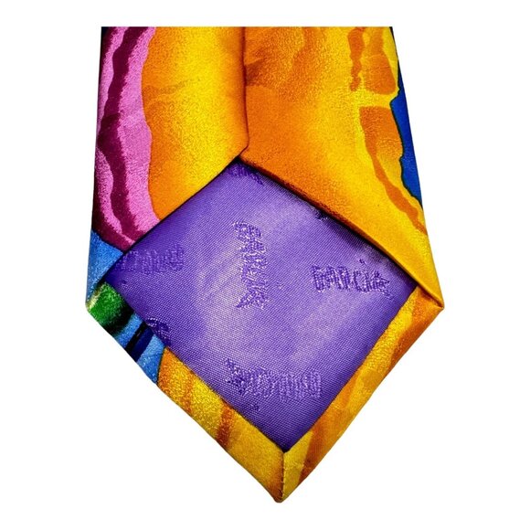 J. García 100% Silk Collection 60 Men's Tie Liquid Torso Multicolor 3.5" Width - Picture 5 of 5